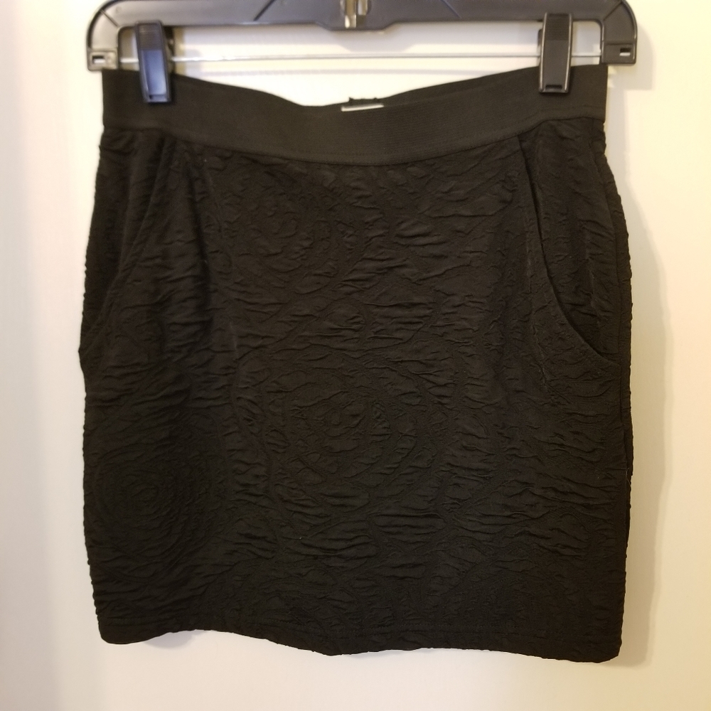 Silence + Noise - Black Bodycon Mini Skirt - Sm